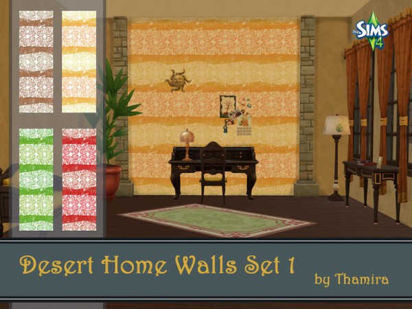  The Sims Resource: Desert Home Walls Set 1 by Thamira