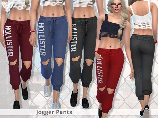  The Sims Resource: Realistic Jogger Pants by Pinkzombiecupcakes