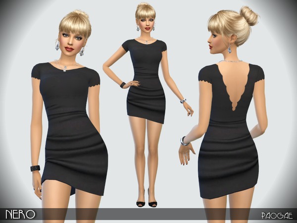  The Sims Resource: Nero dress by Paogae