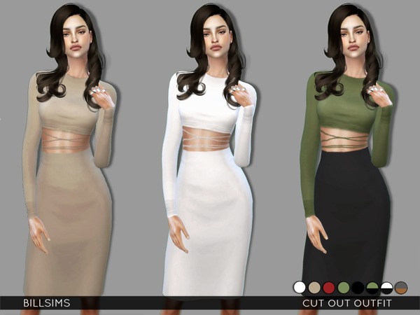  The Sims Resource: Cut Out Outfit by BillSims