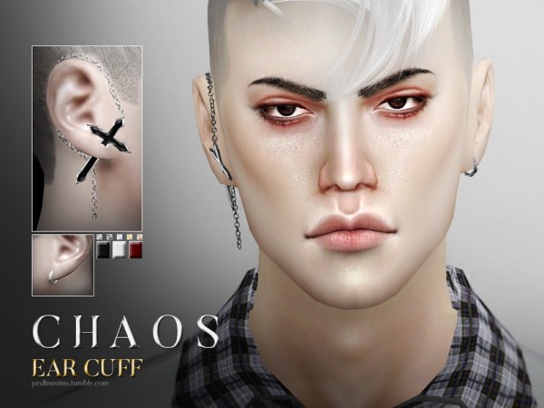  The Sims Resource: Chaos Ear Cuff  by Pralinesims