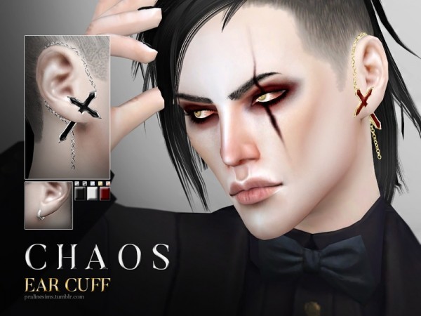  The Sims Resource: Chaos Ear Cuff  by Pralinesims