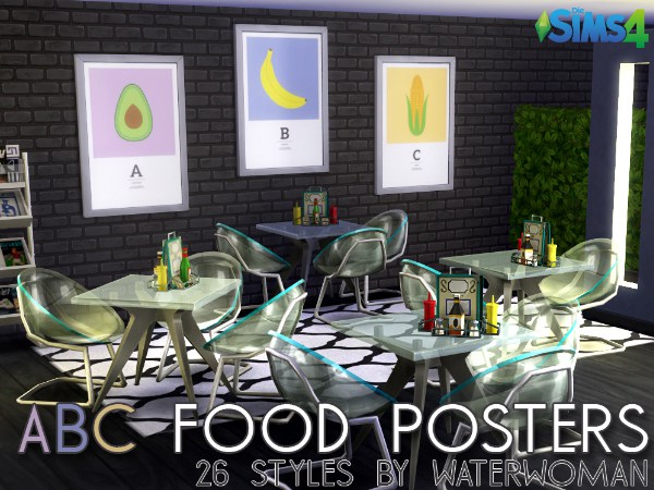  Akisima Sims Blog: ABC Food Posters