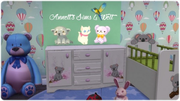  Annett`s Sims 4 Welt: Child Wall Tattoos Animals