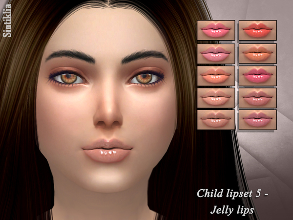  The Sims Resource: Sintiklia   Child lipset 5 Jelly lips
