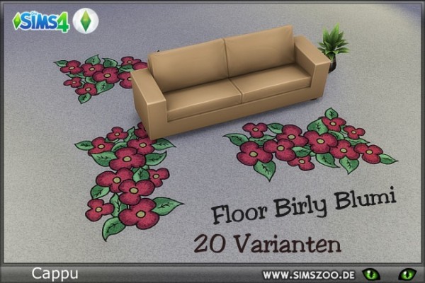  Blackys Sims 4 Zoo: Birly Blumi Floor by Cappu