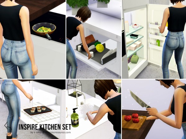  The Sims Resource: INSPIRE Kitchen Set by k omu