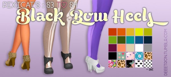  Simsworkshop: Pixicats Bow Heels by dtron