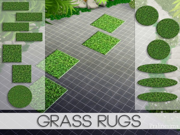  The Sims Resource: Grass Rugs by Pralinesims