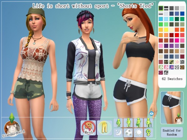 Simsworkshop: Life is short without sport female clothes set