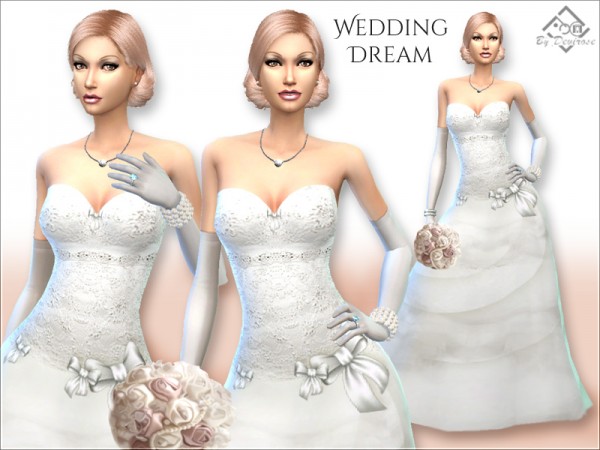  The Sims Resource: Wedding Dream Dress by Devirose