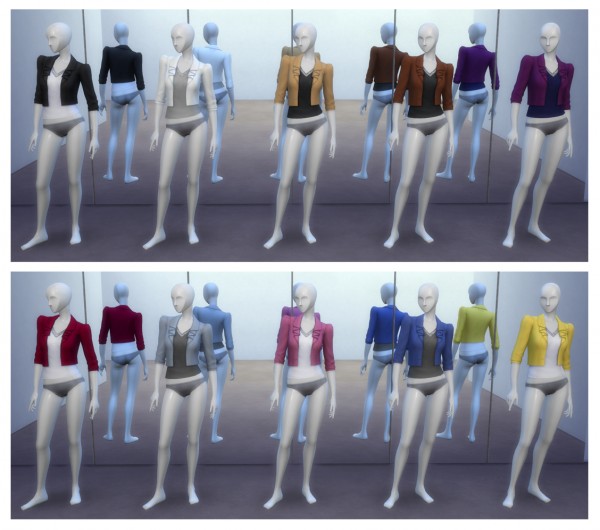  Mod The Sims: Seperated and Detagged Business Suit Top by Menaceman44
