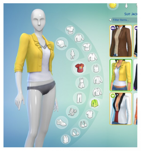  Mod The Sims: Seperated and Detagged Business Suit Top by Menaceman44