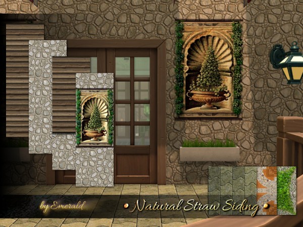  The Sims Resource: Natural Straw Siding by emerald