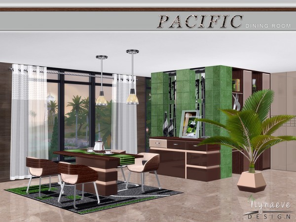  The Sims Resource: Pacific Heights Dining Room by NynaeveDesign