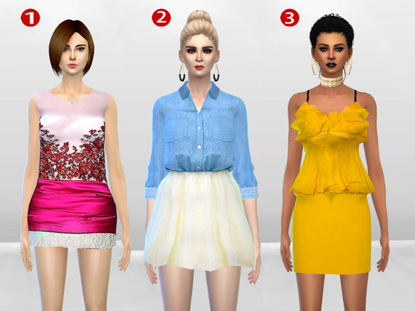  The Sims Resource: McKenzie Dress Gift Set III by McLayneSims
