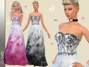The Sims Resource: Savannah - Gown by Metens • Sims 4 Downloads