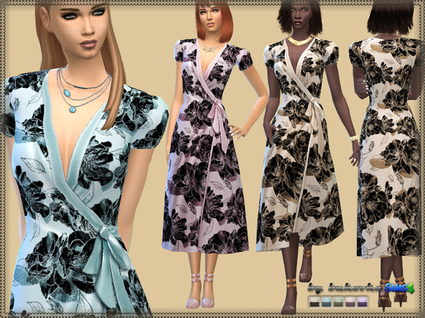  The Sims Resource: Wrap Dress by Bukovka