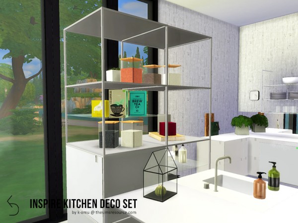  The Sims Resource: INSPIRE Kitchen Deco Set by k omu