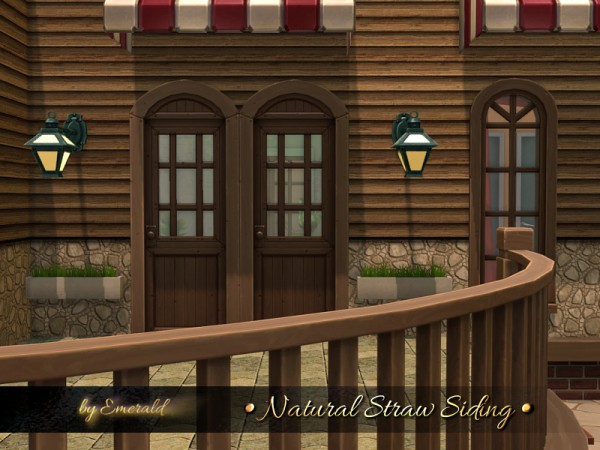  The Sims Resource: Natural Straw Siding by emerald
