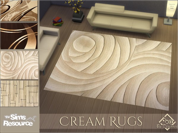  The Sims Resource: Cream Rugs by Devirose