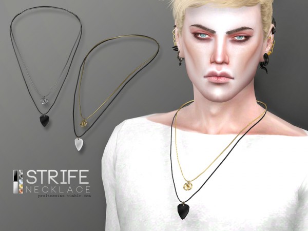  The Sims Resource: Strife Necklace by Pralinesims