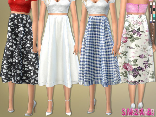  The Sims Resource: 172   Knee Length Skirt by sims2fanbg
