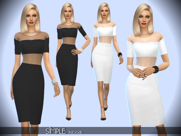  The Sims Resource: Simple dress by Paogae