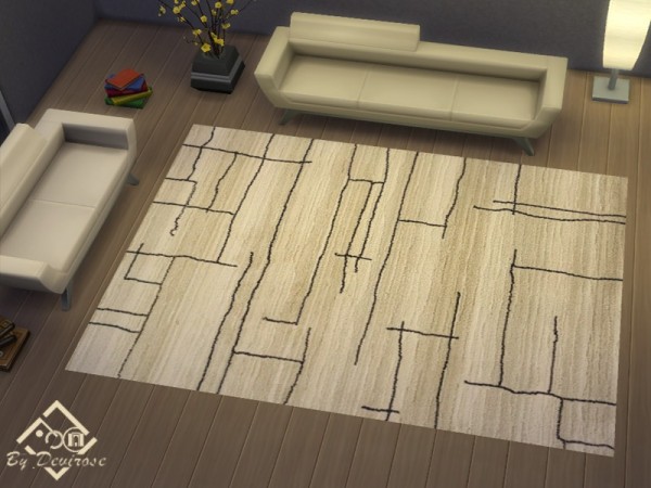  The Sims Resource: Cream Rugs by Devirose
