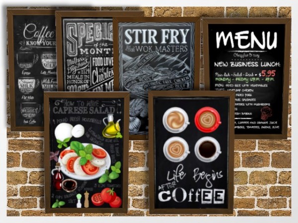  All4Sims: Chalkboards by Oldbox