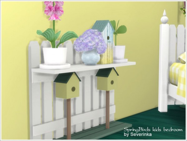  Sims by Severinka: Kids bedroom Spring Birds