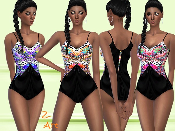  The Sims Resource: Jungle swimsuit by Zuckerschnute20