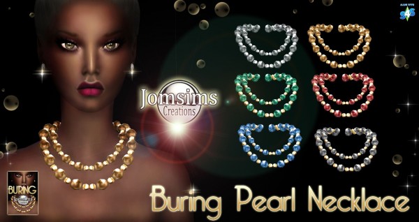 Jom Sims Creations: Buring Pearl Necklace