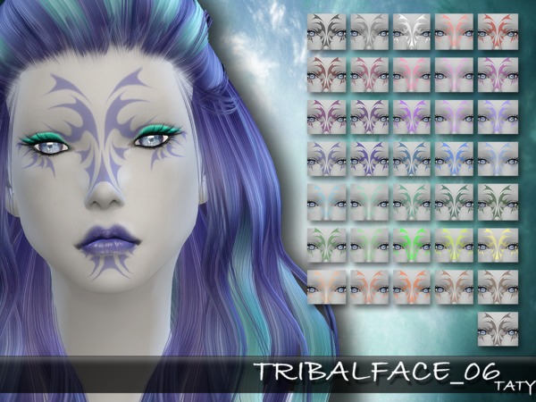  The Sims Resource: Tribal Face 06 by Taty