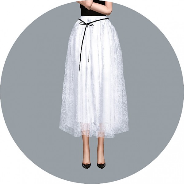  SIMS4 Marigold: Ribbon Ballerina Long Skirt