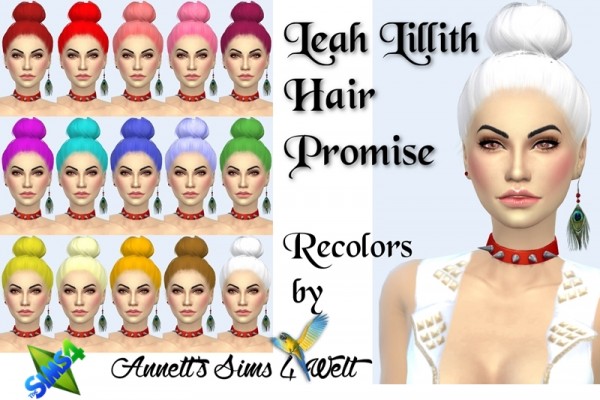  Annett`s Sims 4 Welt: Leah Lillith Promise Hair   Recolors