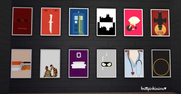  Brittpinkiesims: 1000 Followers Gift: Maxis Match TV Show Posters
