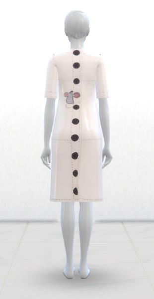  Greenapple18r: Wool Dress White
