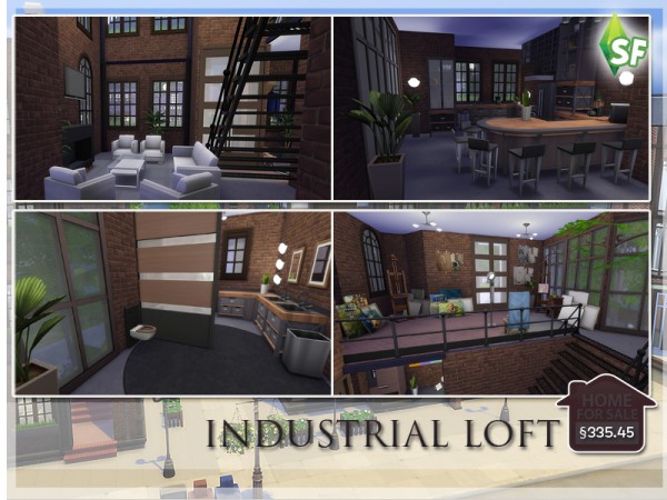  The Sims Resource: Industrial Loft by SimFabulous