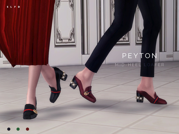  The Sims Resource: Mid heel Loafer   PEYTON by SLYD