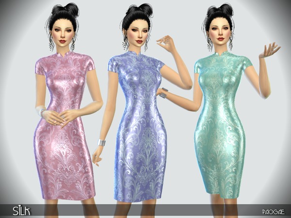  The Sims Resource: Silk dress by Paogae