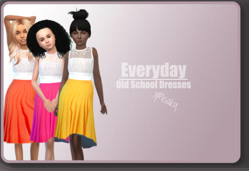  Xmisakix sims: Old School Dresses