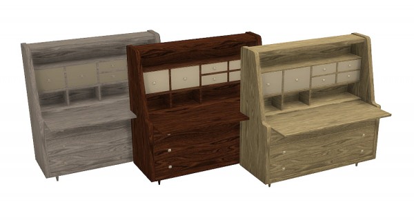  Sims 4 Designs: Secretary Desk Set converted from TS3 to TS4