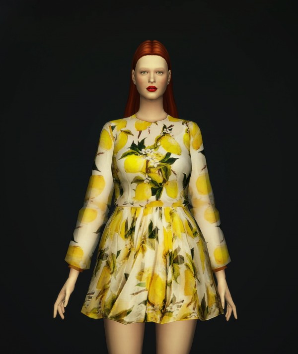  Rusty Nail: The bright lemoon prints dress