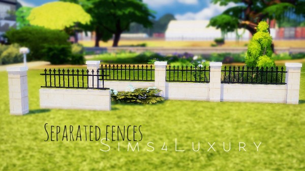  Sims4Luxury: Separated fences 1