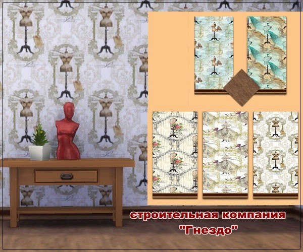  Sims 3 by Mulena: Wallpaper Clothing 1