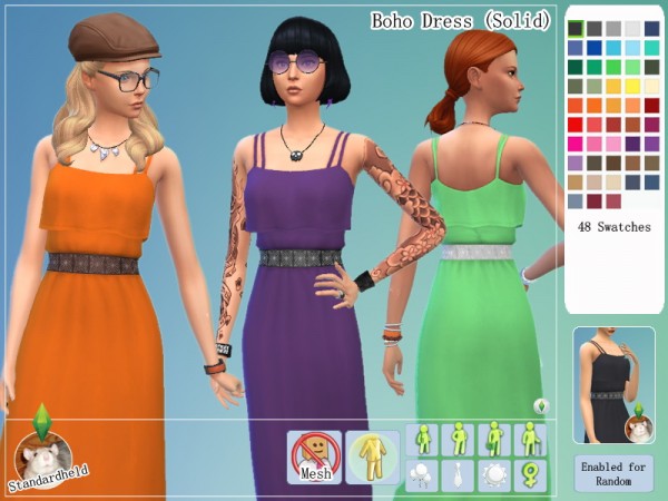  Simsworkshop: Boho Dress by Standardheld