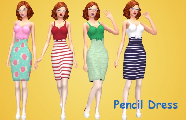  Simsworkshop: Pencil Dress by Annabellee25