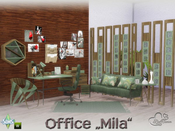  The Sims Resource: Mila Office by BuffSumm