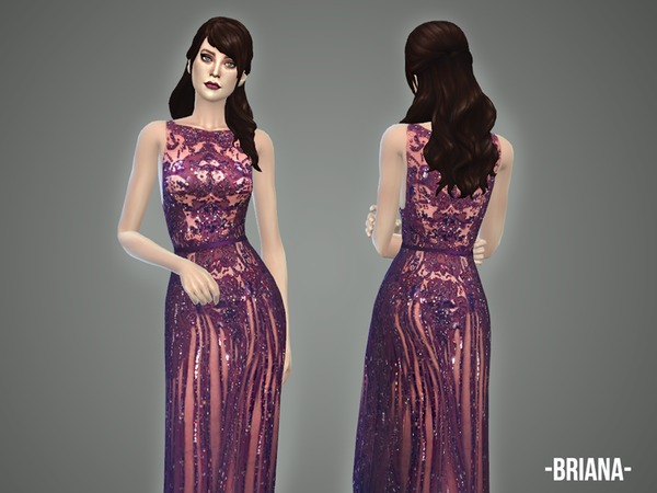  The Sims Resource: Briana   gown dress by April